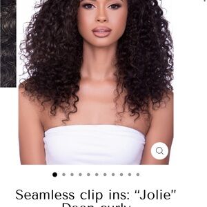 Jolie Voluminous Curly Hair Extensions - Deep Black